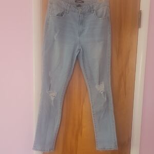 Light Blue Distressed Women's Jeans